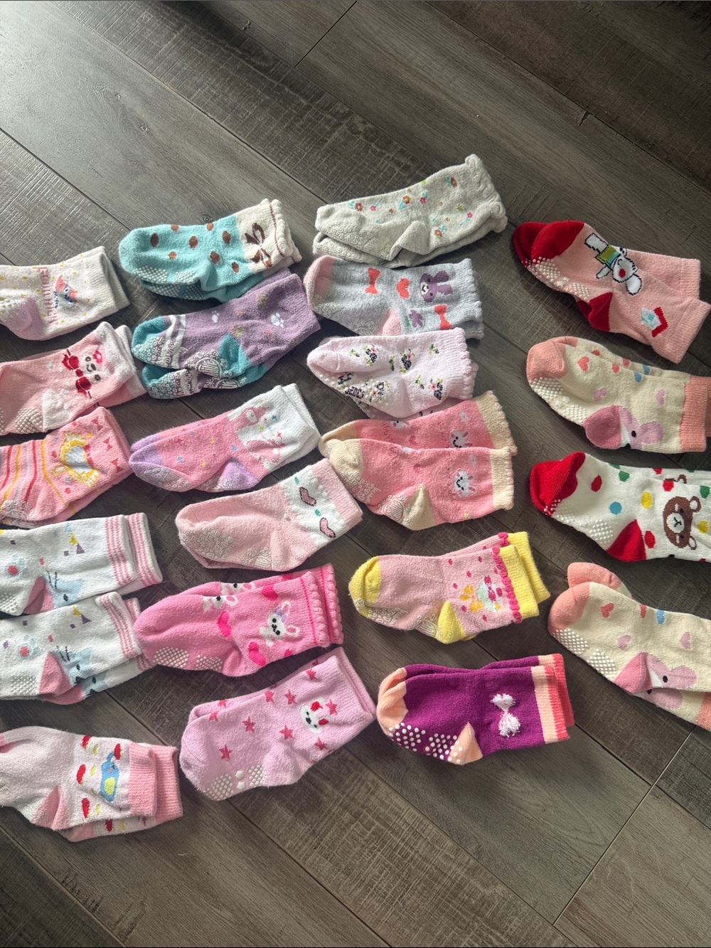 Kids Anti-Slip Socks Pack - Assorted Pastel Colors